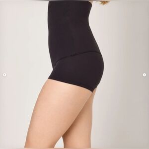Flexees Maidenform High Waist Shapewear Boyshorts Black Large 82107 NWOT